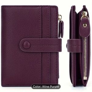 Wine Purple Faux Leather Wallet